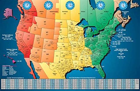north america area code map.